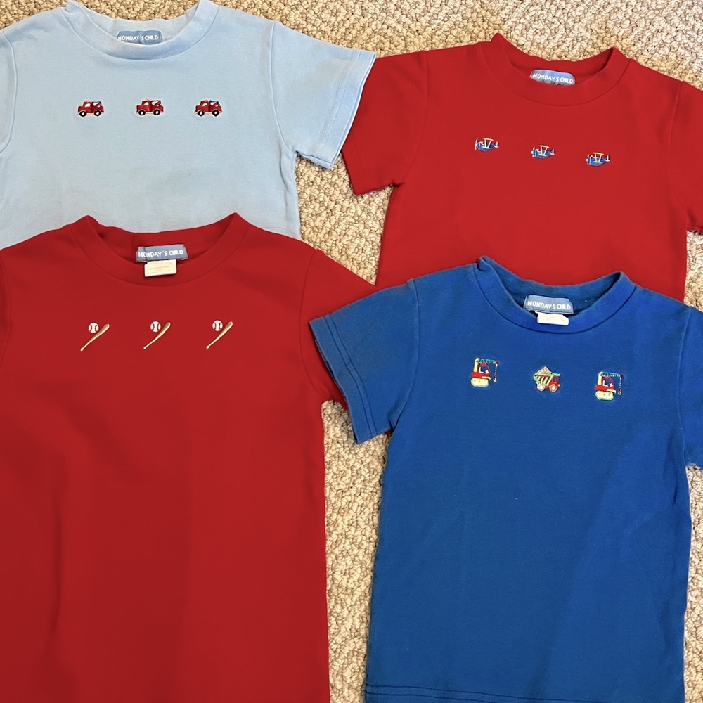 Mondays Child 2T Appliqué shirts